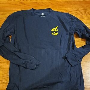 Graphique Navy Long Sleeve Tee with Yellow Design